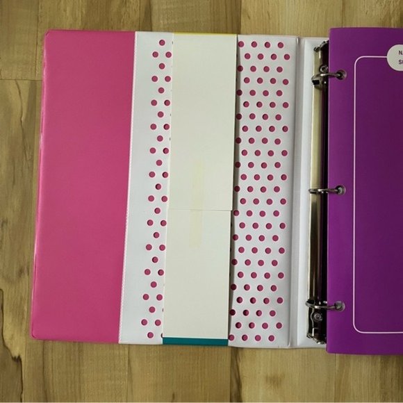 Trapper Keeper Binder Sunset New Mead The Oringal Trapper Keeper Pink Purple NWT - Picture 11 of 12